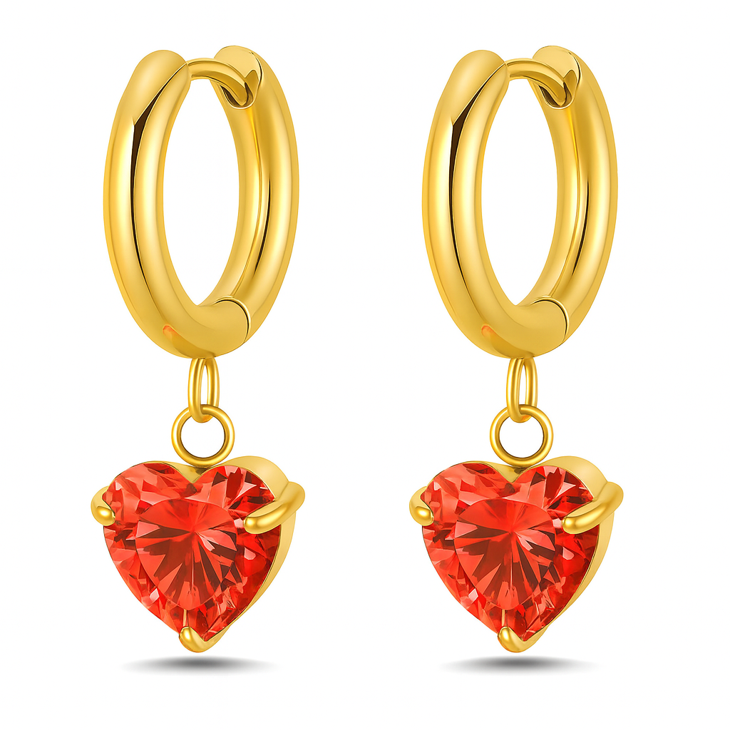 Orecchini "Cuore Rubino"