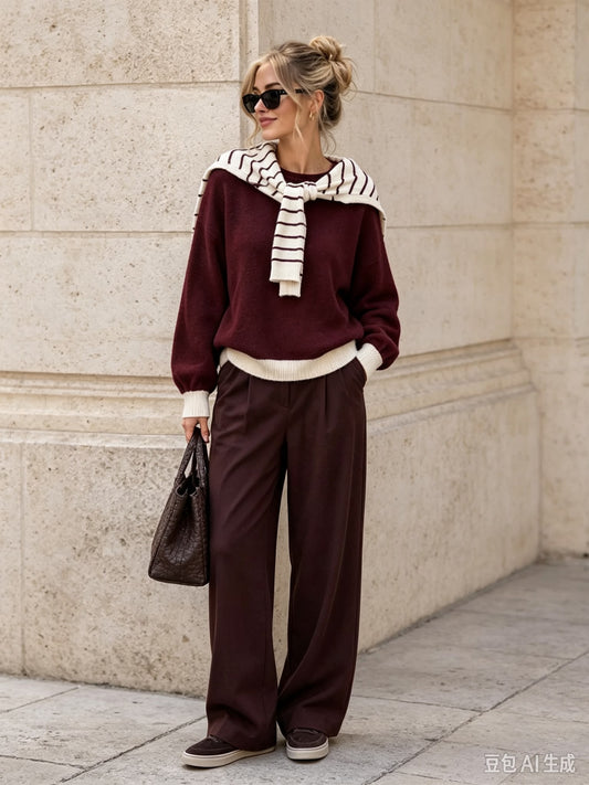 Completo Canada ( Pantalone + Maglione + Copricollo)